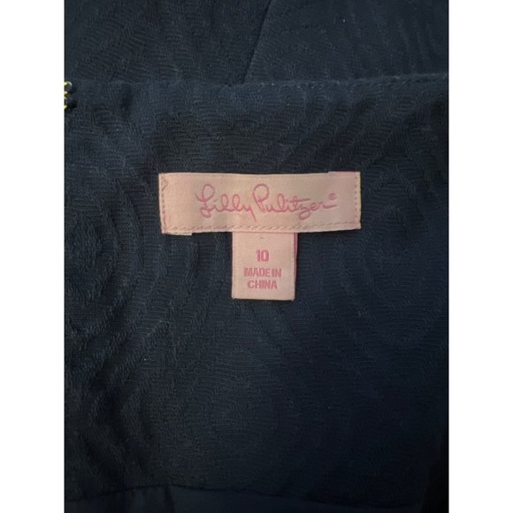 Lilly Pulitzer Metallic Embroidered Adelson Shift Dress 10 - Picture 6 of 8